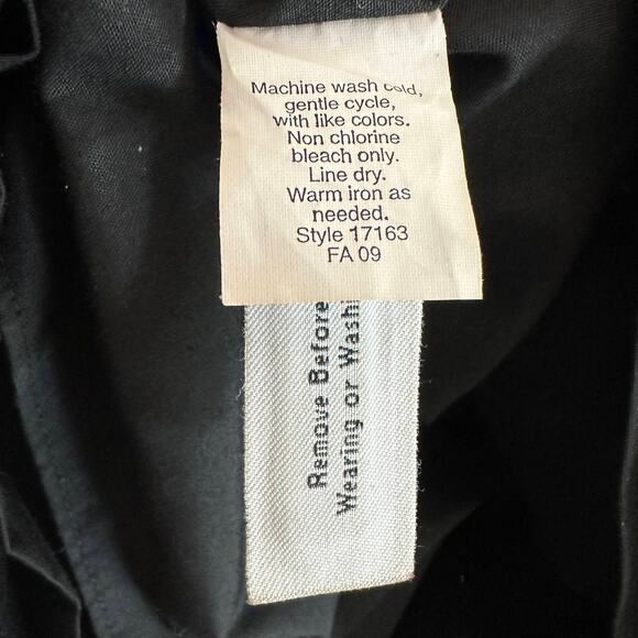 J.Crew Brynn Poplin Ruffle Mini Dress WMNS 2 Black Strapless Layered Sweetheart - Picture 6 of 6